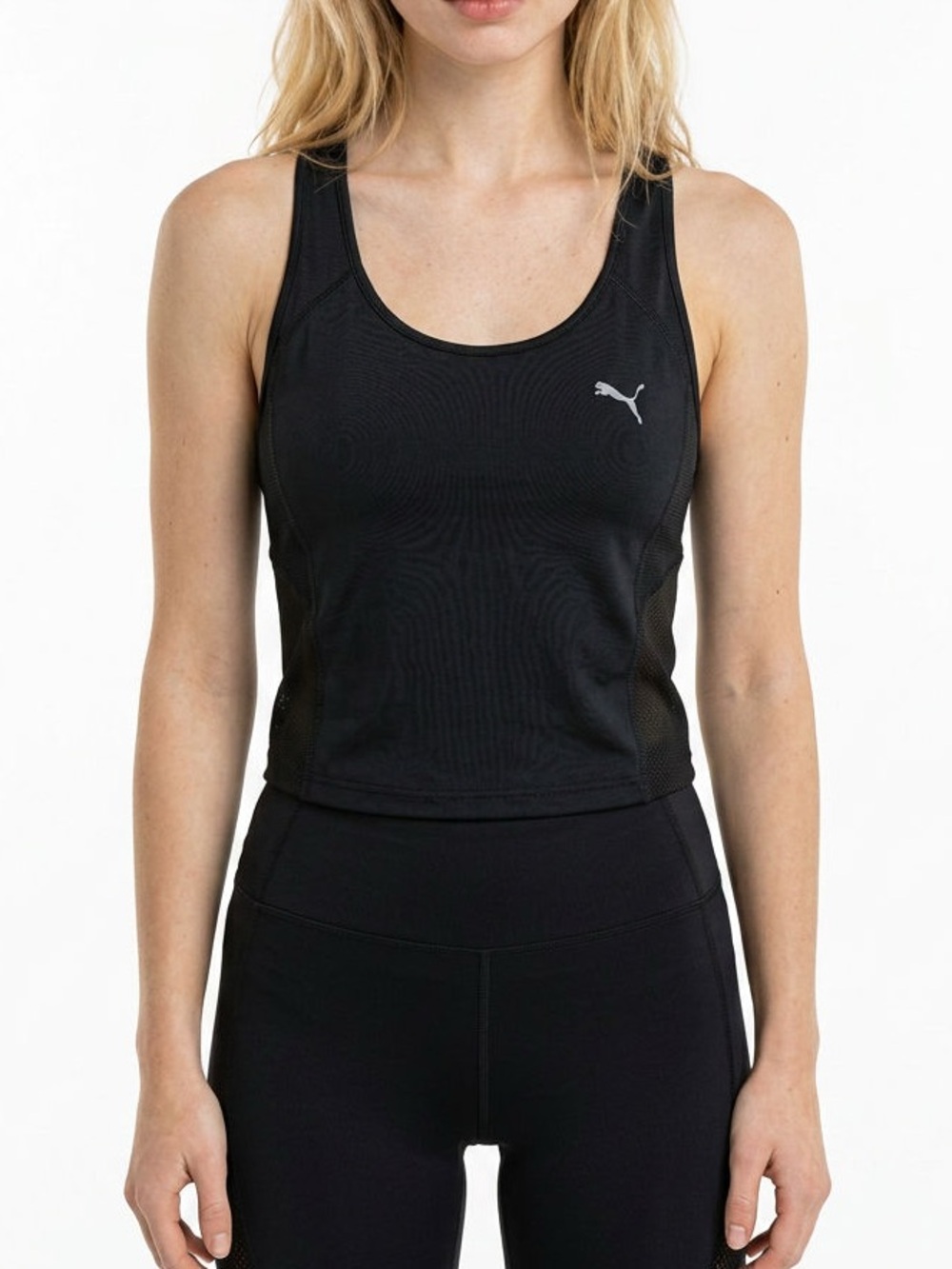 Puma Black Racerback Mesh Performance Tank - Picture 1 of 4